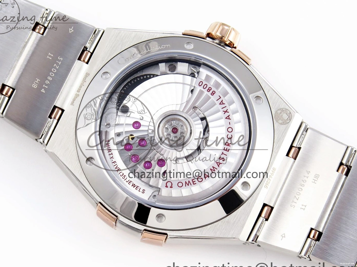 0511 Constellation 39mm SS RG ASWF 1:1 Best Edition White Diamonds Dial on SS RG Bracelet A Minimalist 7772